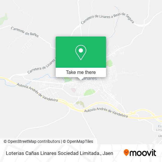 mapa Loterias Cañas Linares Sociedad Limitada.
