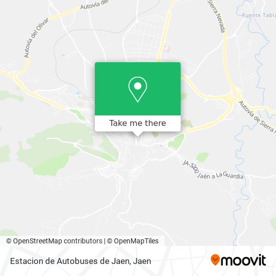 mapa Estacion de Autobuses de Jaen