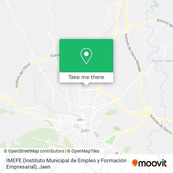 mapa IMEFE (Instituto Municipal de Empleo y Formación Empresarial)