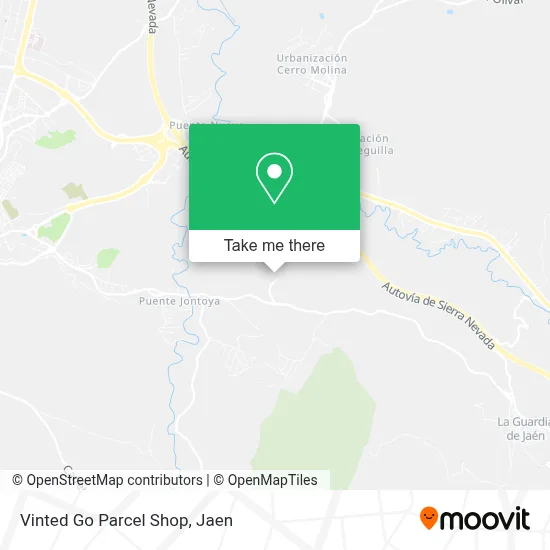 Vinted Go Parcel Shop map