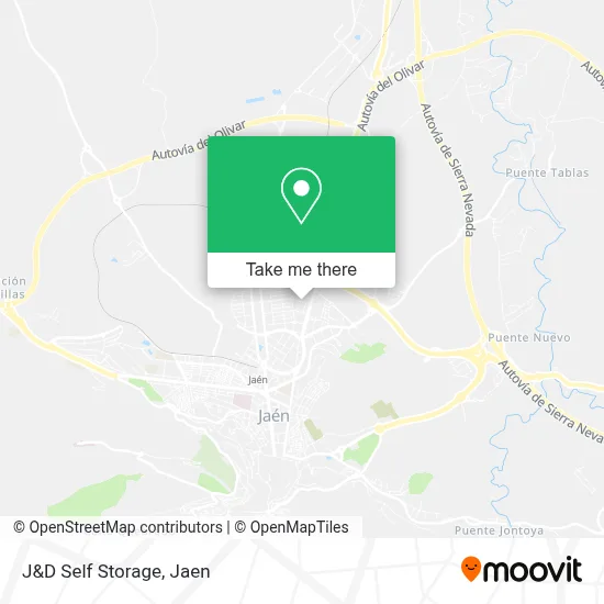 J&D Self Storage map