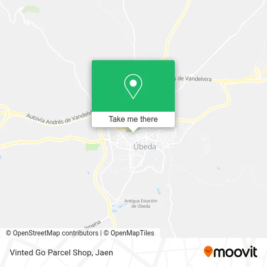 Vinted Go Parcel Shop map