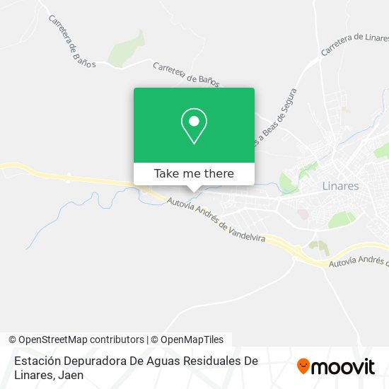 mapa Estación Depuradora De Aguas Residuales De Linares