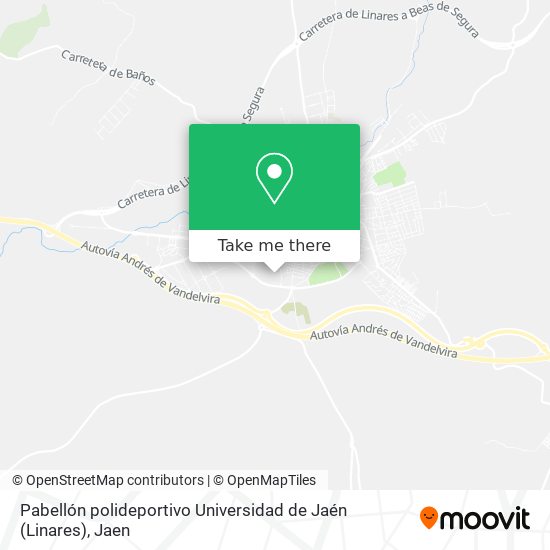 mapa Pabellón polideportivo Universidad de Jaén (Linares)