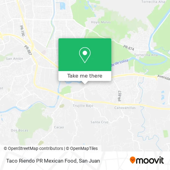 Taco Riendo PR Mexican Food map