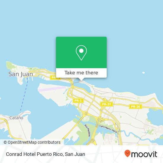 Conrad Hotel Puerto Rico map