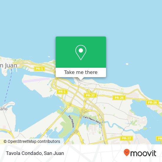 Tavola Condado map