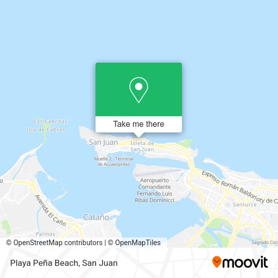 Playa Peña Beach map