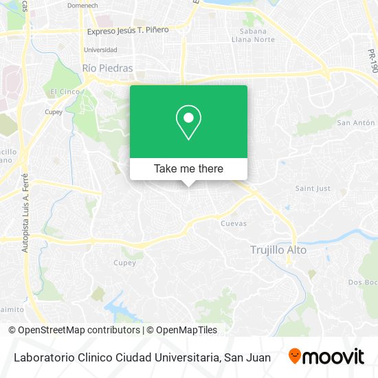 Laboratorio Clinico Ciudad Universitaria map
