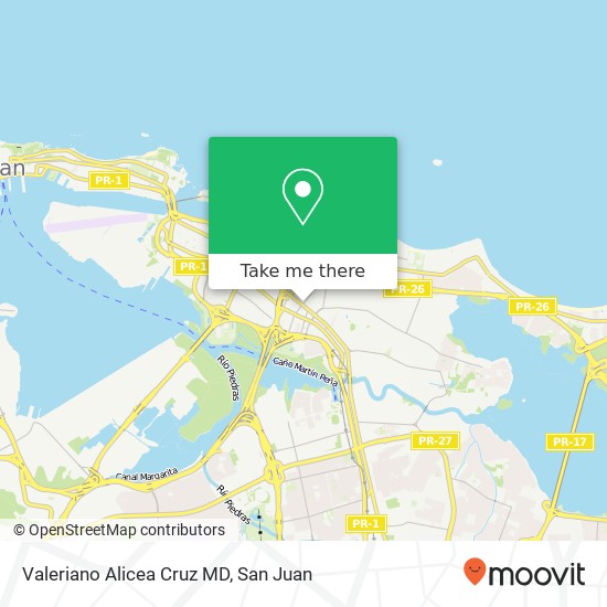 Valeriano Alicea Cruz MD map