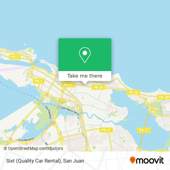 Mapa de Sixt (Quality Car Rental)