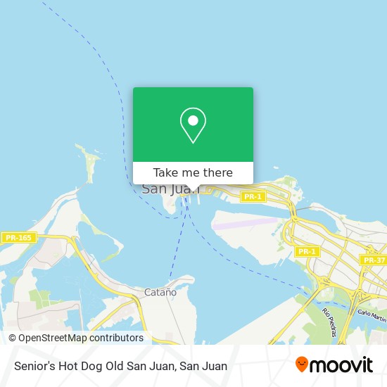 Senior's Hot Dog Old San Juan map