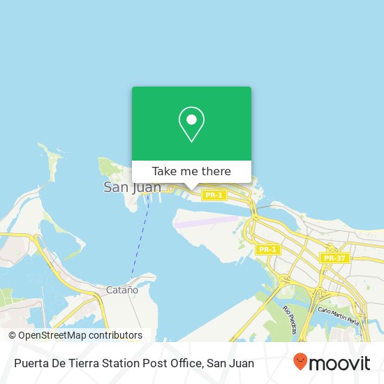 Puerta De Tierra Station Post Office map