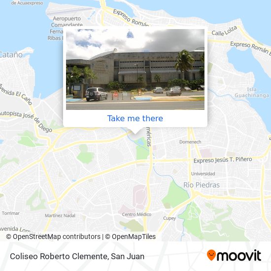 Coliseo Roberto Clemente map