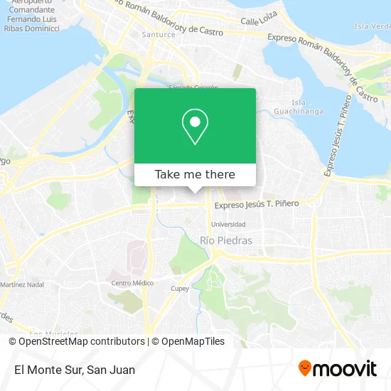 Mapa de El Monte Sur