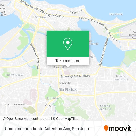Union Independiente Autentica Aaa map