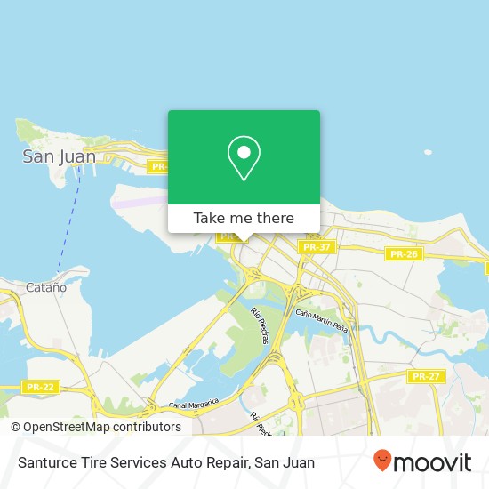 Santurce Tire Services Auto Repair map