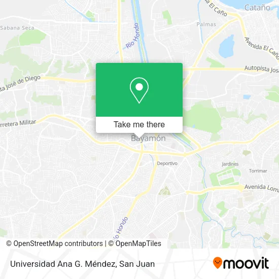 Mapa de Universidad Ana G. Méndez