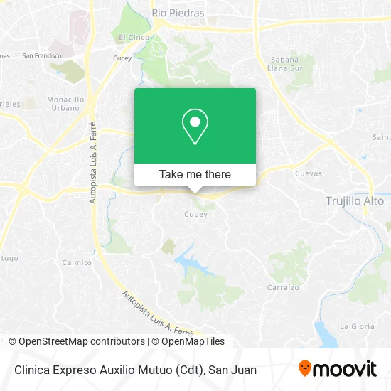 Mapa de Clinica Expreso Auxilio Mutuo (Cdt)