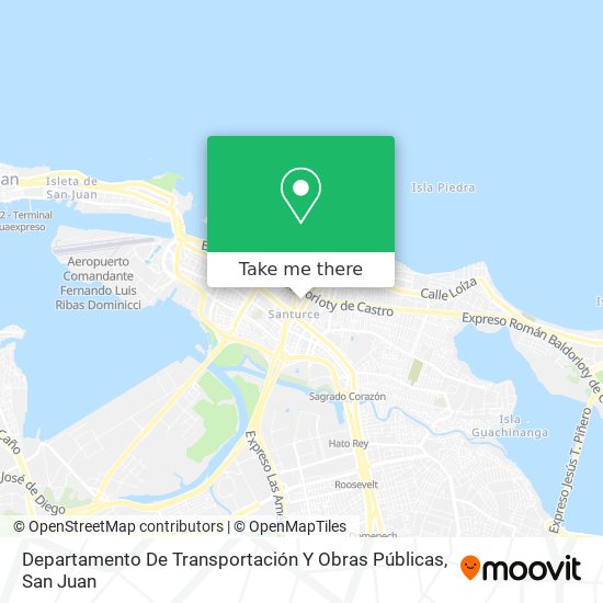 Departamento De Transportación Y Obras Públicas map