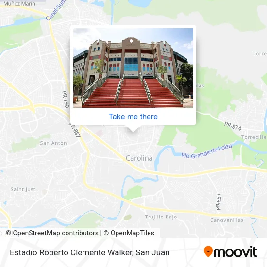 Mapa de Estadio Roberto Clemente Walker
