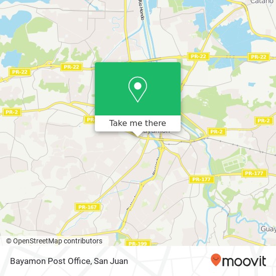 Bayamon Post Office map