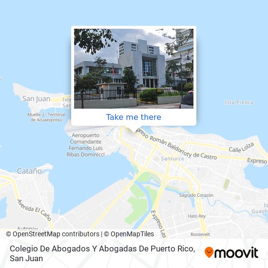 Colegio De Abogados Y Abogadas De Puerto Rico map