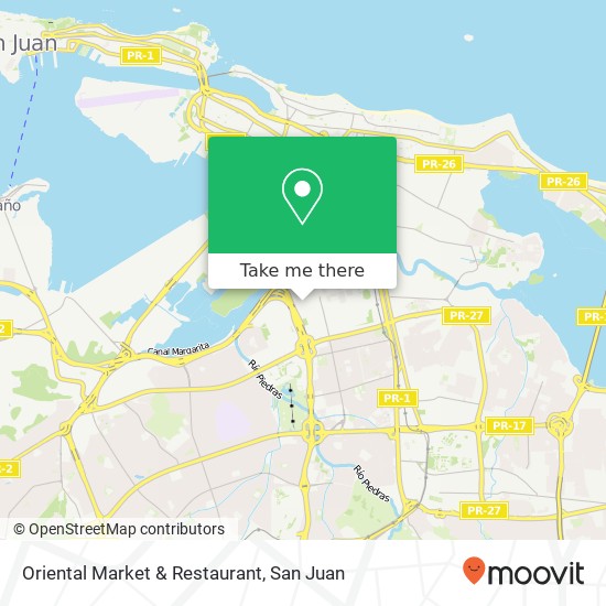 Mapa de Oriental Market & Restaurant