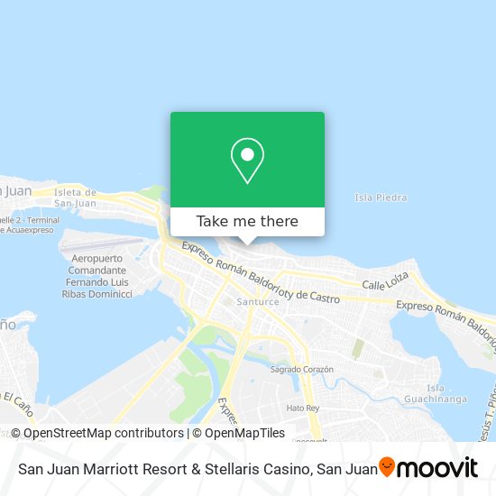 Mapa de San Juan Marriott Resort & Stellaris Casino