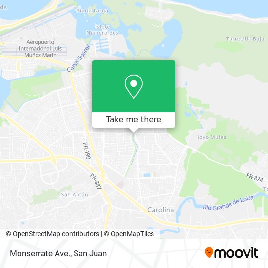 Monserrate Ave. map