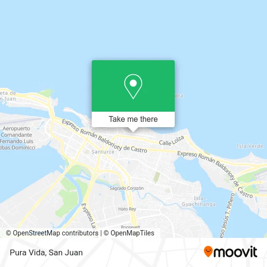 Pura Vida map