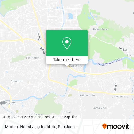 Mapa de Modern Hairstyling Institute