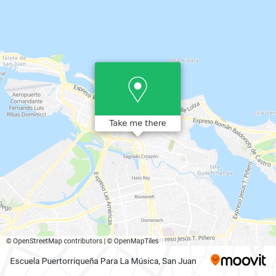 Escuela Puertorriqueña Para La Música map