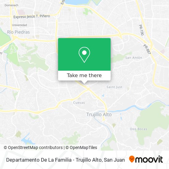 Departamento De La Familia - Trujillo Alto map