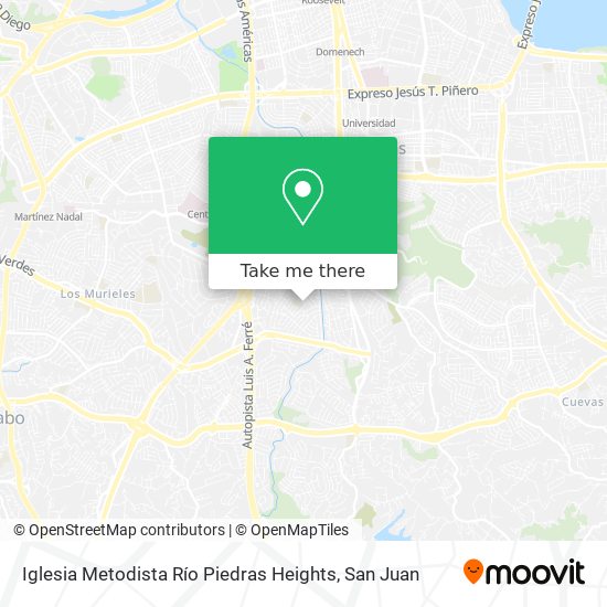 Iglesia Metodista Río Piedras Heights map