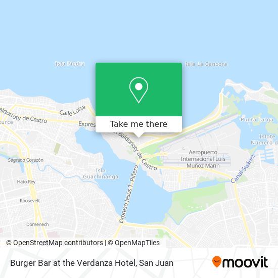 Burger Bar at the Verdanza Hotel map