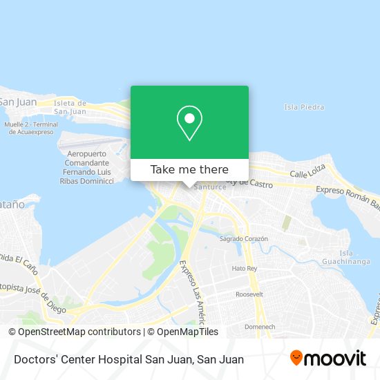 Doctors' Center Hospital San Juan map