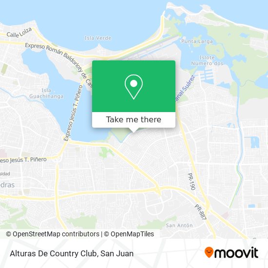 Alturas De Country Club map