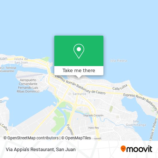 Via Appia's Restaurant map