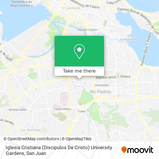 Iglesia Cristiana (Discipulos De Cristo) University Gardens map