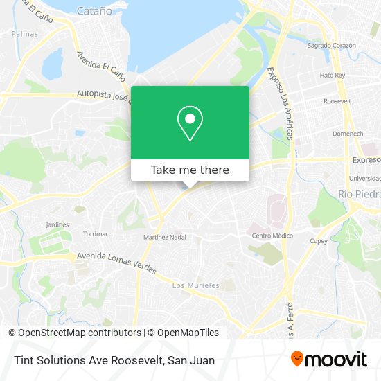 Tint Solutions Ave Roosevelt map