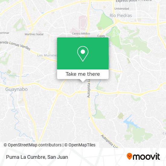 Puma La Cumbre map