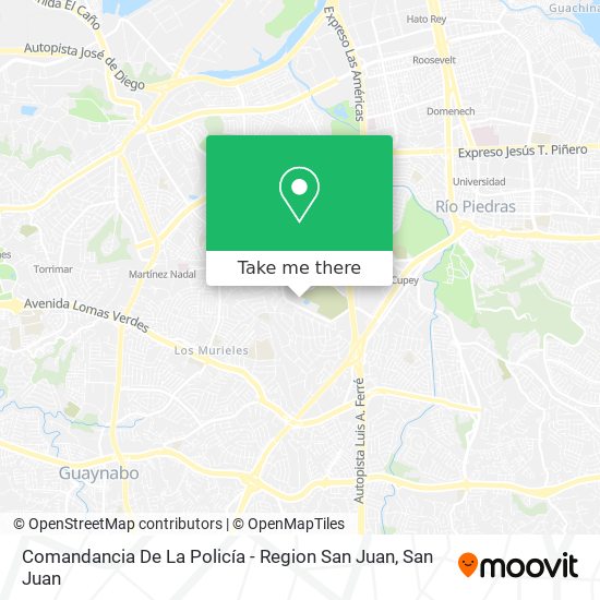 Comandancia De La Policía - Region San Juan map