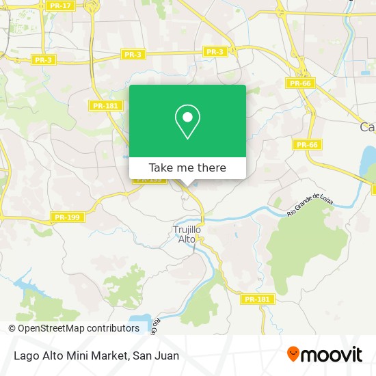 Lago Alto Mini Market map