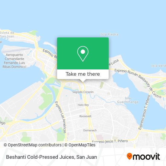 Beshanti Cold-Pressed Juices map