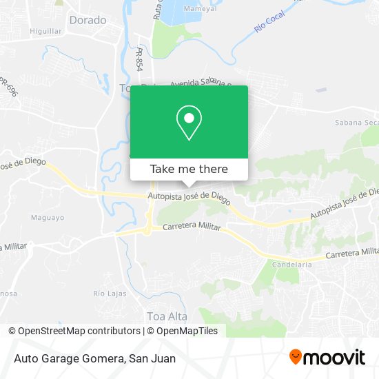 Auto Garage Gomera map
