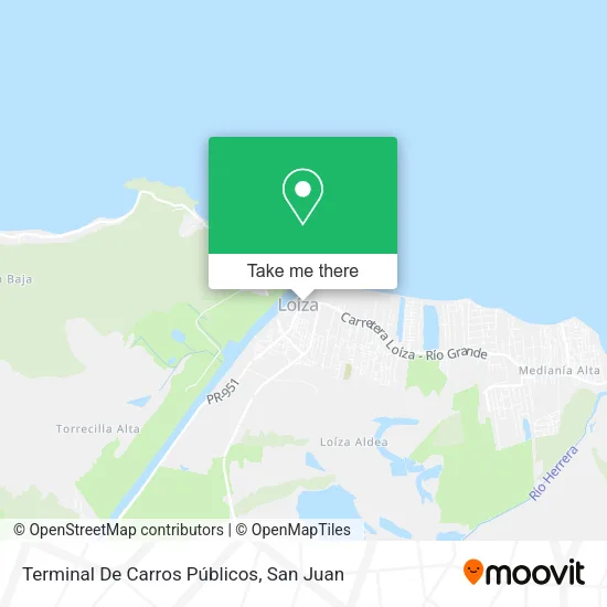 Mapa de Terminal De Carros Públicos