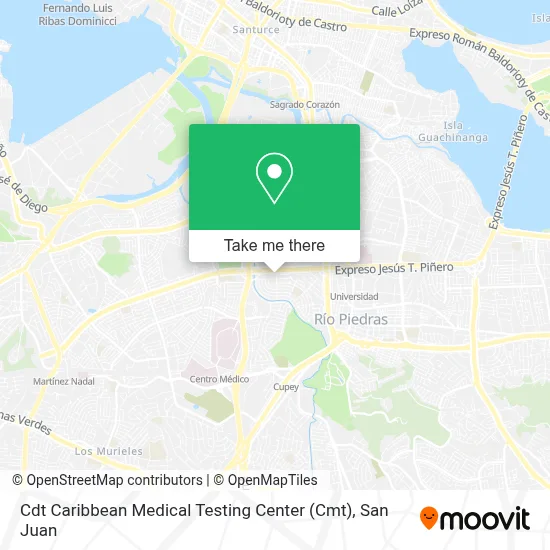 Mapa de Cdt Caribbean Medical Testing Center (Cmt)