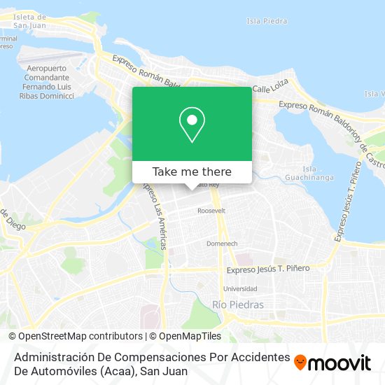 Administración De Compensaciones Por Accidentes De Automóviles (Acaa) map