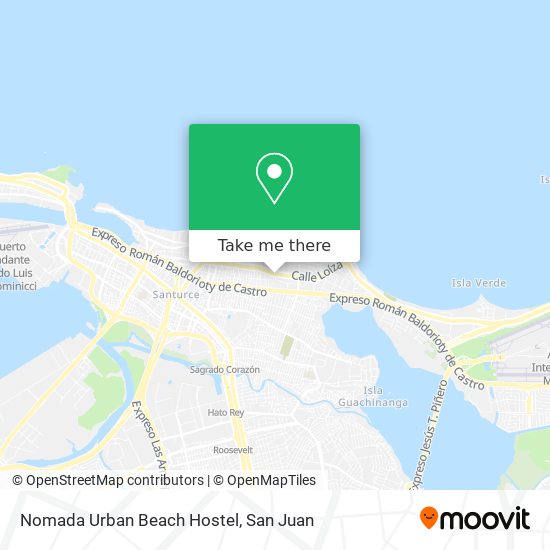 Mapa de Nomada Urban Beach Hostel